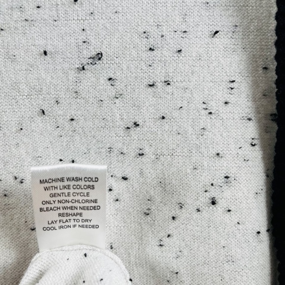 Peyton Primrose Women's Small Duster Sweater Pockets White w Black Flecks - Picture 9 of 10